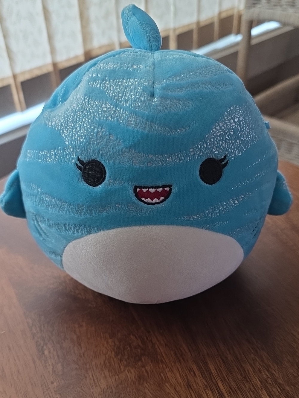Squishmallows Blue Whale Plush EUC with White Belly